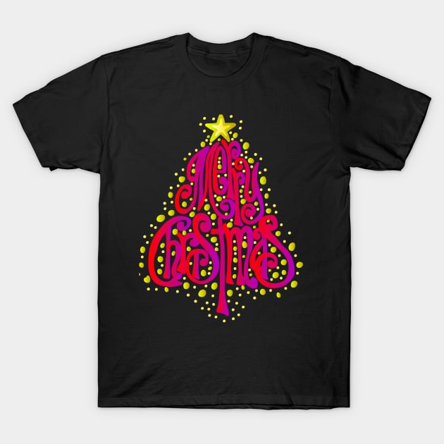 Merry Christmas Tree T-Shirt by GemmasGems